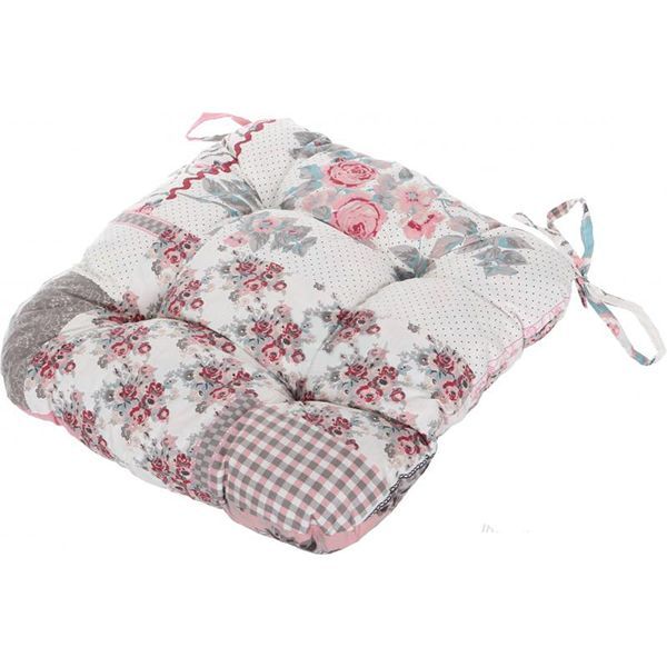 Подушка на стілець Indigo стьобана серія Soft 38х38х8 см рожева