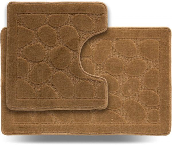 Набор ковриков Dariana Little 45x71 + 45x43 Камни бежевый