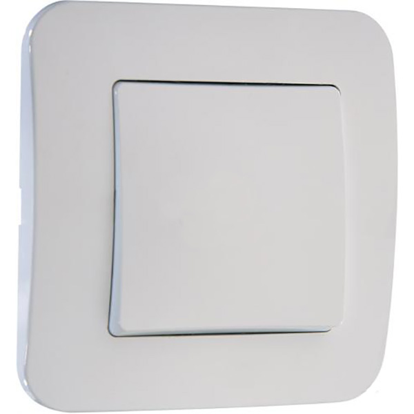 Выключатель перекрестный одноклавишный Makel Lillium Natural без подсветки 10 А 250В белый 55020