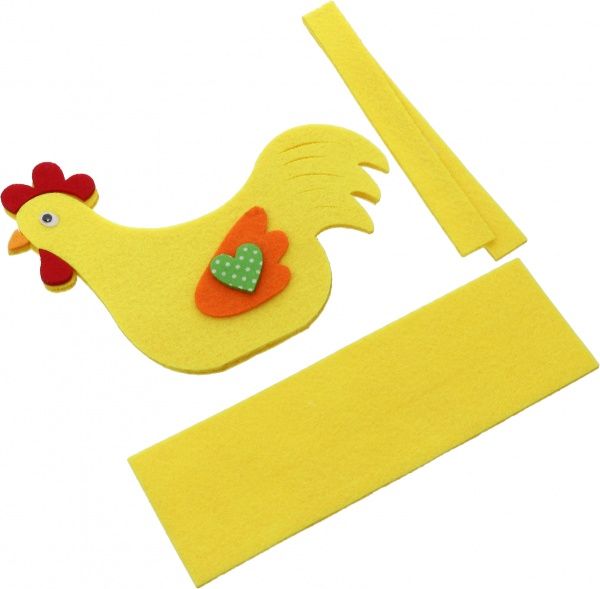 Набір для творчості Кошик з фетру «Півник» 12 см