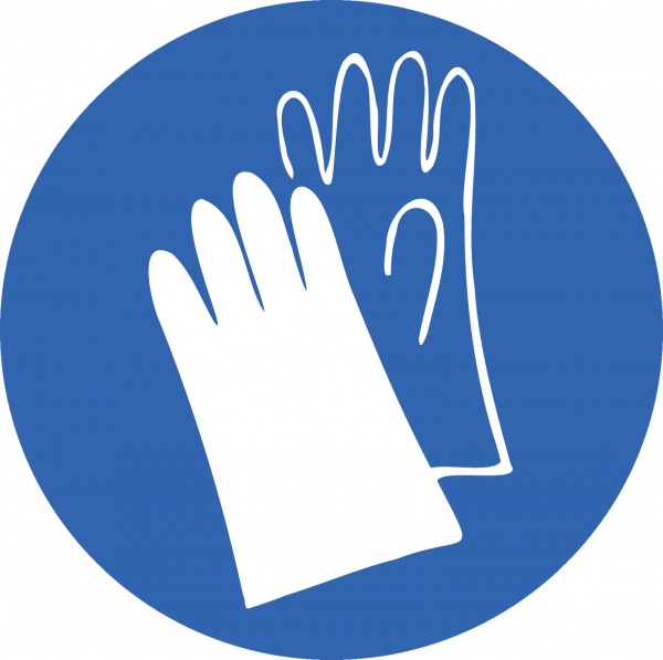 Наліпка MAXGROUP Працювати в захисних рукавичках NM-150