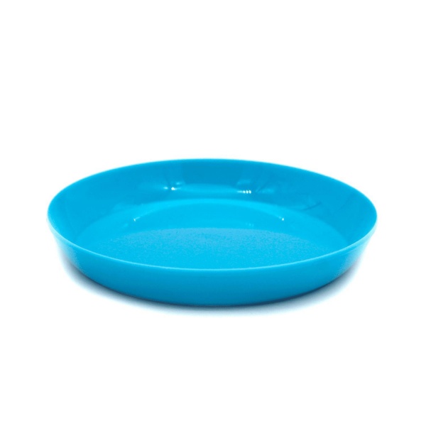 Горщик пластиковий Омела Глянець 0,8 літра круглий світло-блакитний 