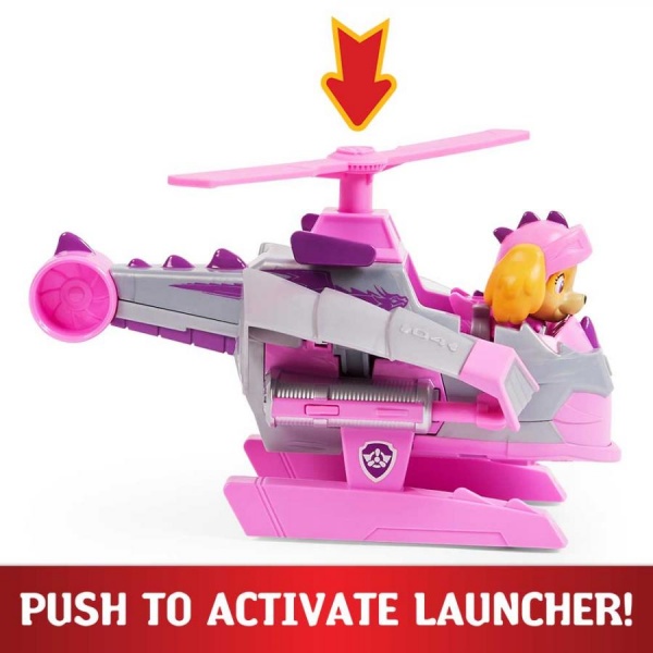 Игрушка Spin Master Щенячий патруль Спасательный автомобиль де-люкс с водителем Скай (серия Рыцари) 1:12 SM16776/4590