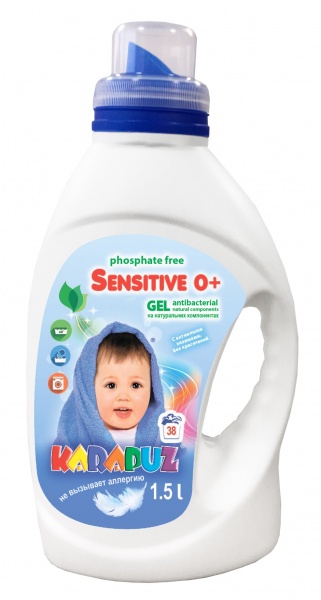 Гель для машинной и ручной стирки Карапуз Sensitive 1,5 л 