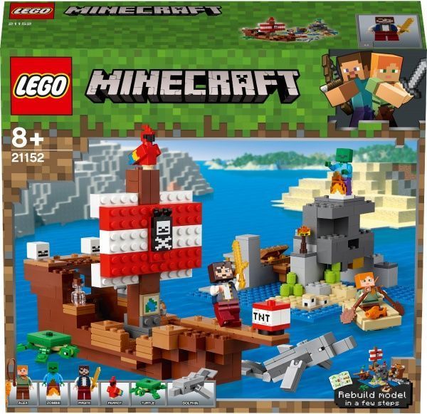 Конструктор LEGO Minecraft Приключения на пиратском корабле 21152