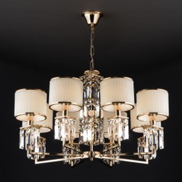 Люстра подвесная Strotskis Zaffiro 10099/8 8x40 Вт E14 золотой 