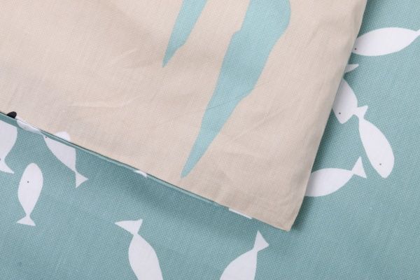 Комплект постільної білизни Polar bears полуторний різнокольоровий принт La Nuit 