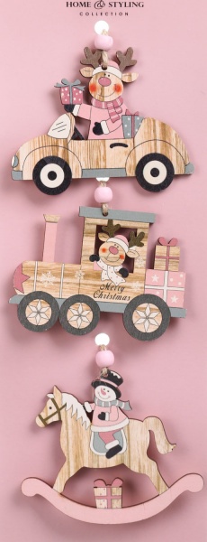 Декорація-підвіска рожева 8х1х10 см DH8047810 