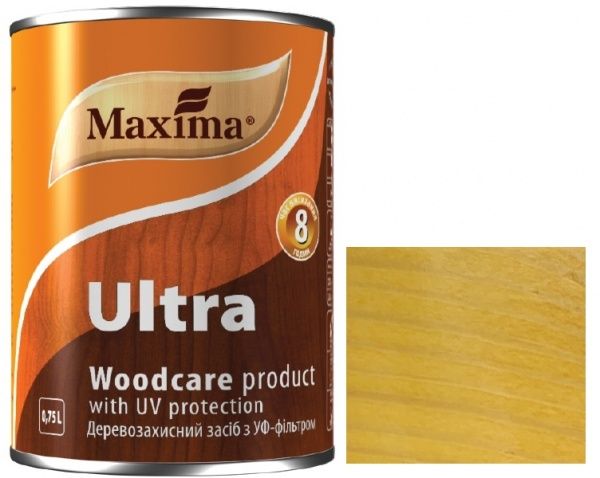Декоративное и защитное средство для древесины Maxima Ultra калужница глянец 0,75 л