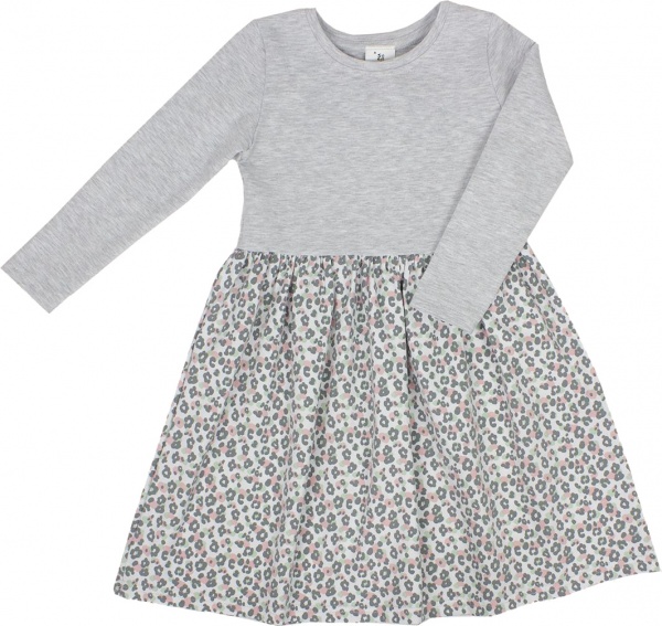 Платье Luna Kids р.128 серый с рисунком 