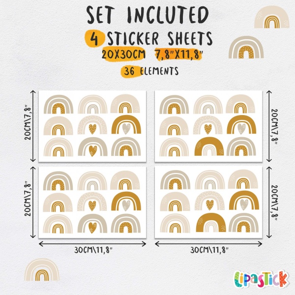 Стикеры-паттерны Lipastick Rainbow 120х20 см 7010620228