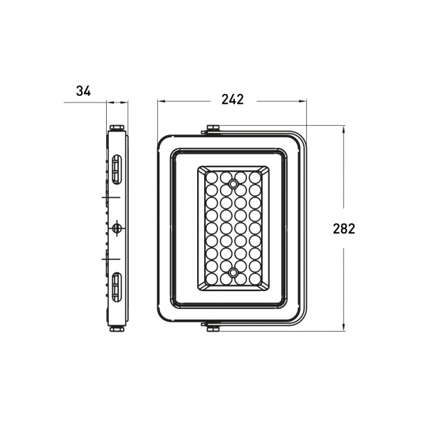 Прожектор светодиодный Eurolamp 150 Вт IP65 черный LED-FL-150/5(black)