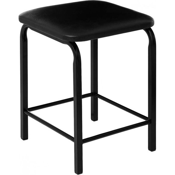Табурет с мягким сиденьем черный