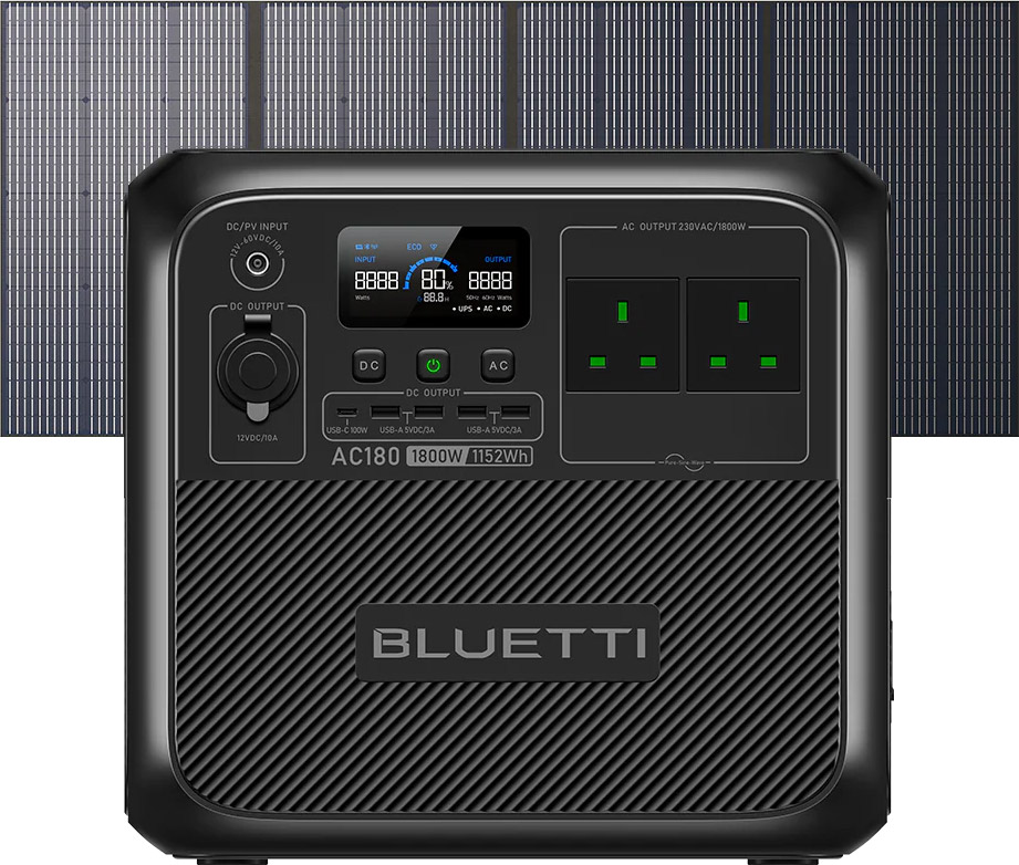Зарядная станция BLUETTI AC180 GB Plug 1800 Вт LiFePO4 (1152 Вт·ч)