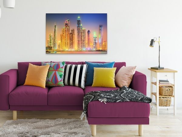 Картина Ночной город КП10-004 69x43 см 