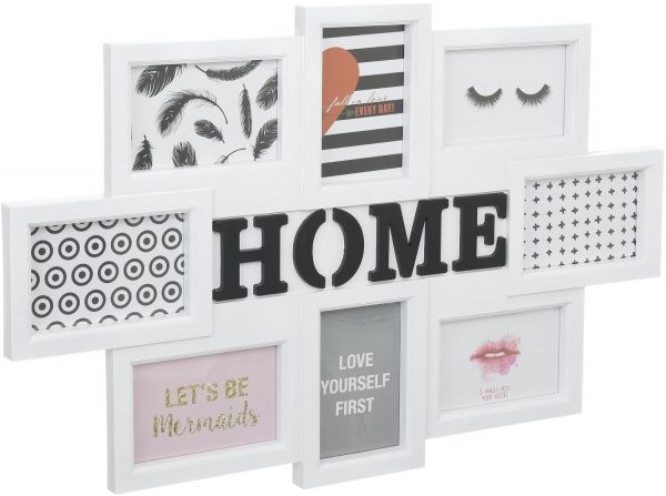 Коллаж на 8 фото 66,5х43,5х2,5 см 10x15 см белый 