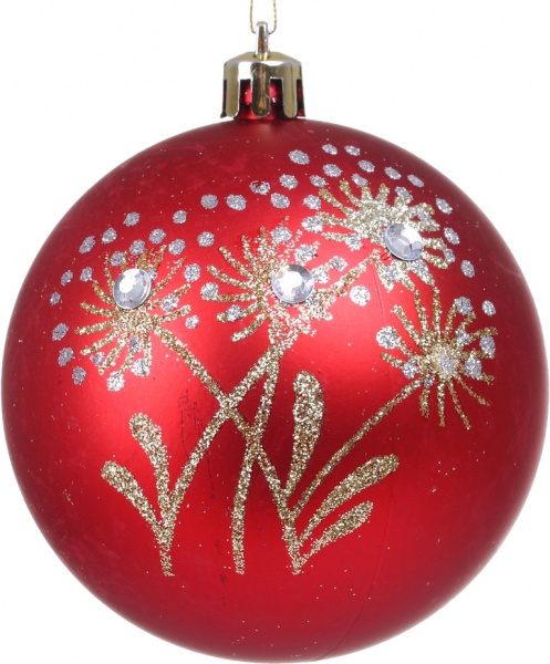 Набор елочных шаров Снежинка d 80 мм 6 шт./уп.