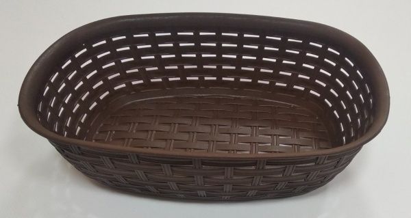 Кошик плетений 25,5x18,5x7,5 см темно-коричневий Plastic's Craft