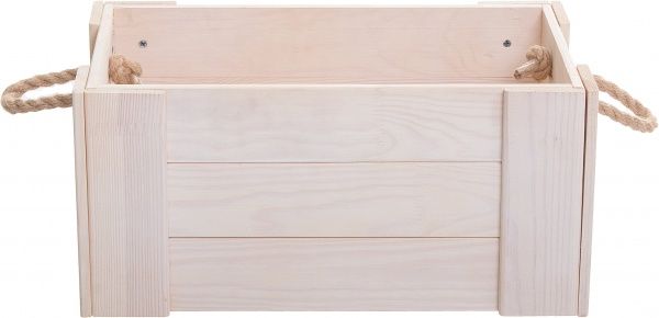 Ящик дерев’яний  011 з канатовими ручками 45x25x21 см