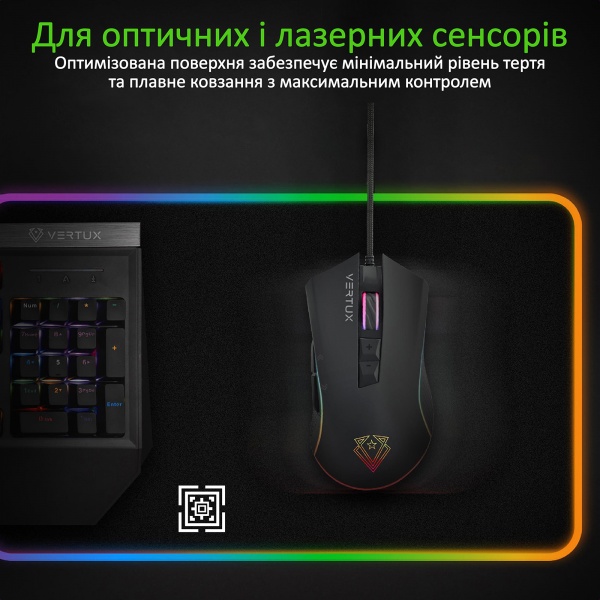 Ігрова поверхня Vertux SwiftPad-XL Black (swiftpad-xl.black) 