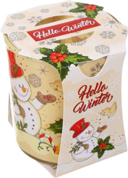 Свеча в стакане Admit ароматическая Snowman 1341 