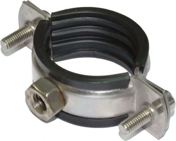Хомут із гумовою прокладкою нержавіючий М8 32-37 мм 1