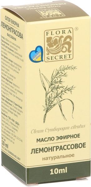 Эфирное масло Flora Secret лемонграсова 10 мл 