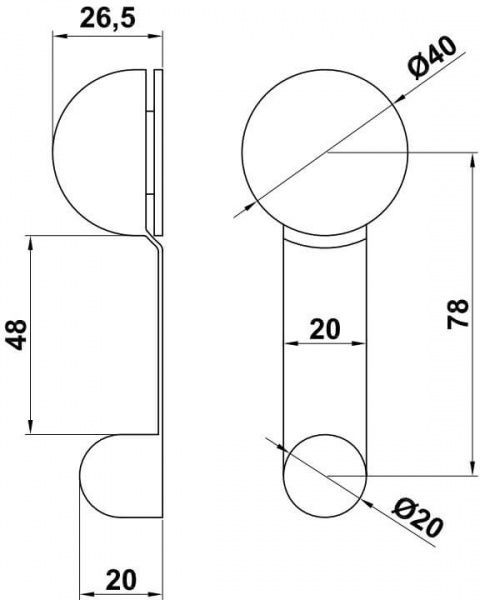 Стопор дверной Amig 404 dis коричневый
