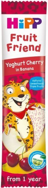 Батончик Hipp органический фруктово-злаковый Йогурт-Вишня-Банан 23 г