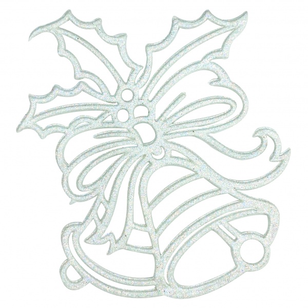 Елочная игрушка Дзвіночки 2Д 12 см белый