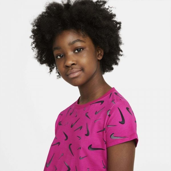 Футболка Nike NSW TEE CROP SWOOSHES DC7348-615 L рожевий
