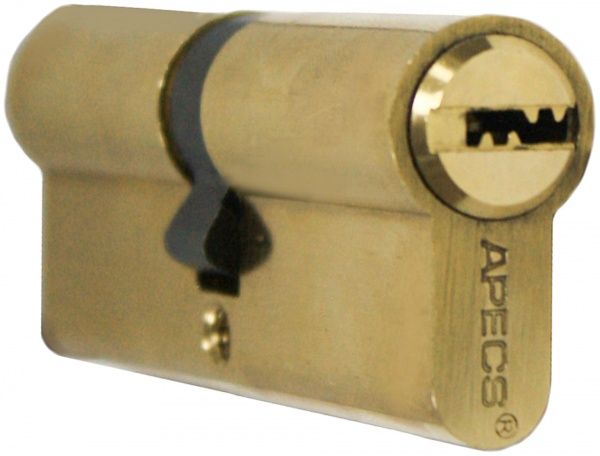 Циліндр Apecs EM M80 ZN 40x40 ключ-ключ 80 мм жовтий