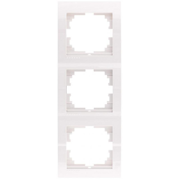 Рамка тримісна Lezard DERIY вертикальна білий 702-0200-153