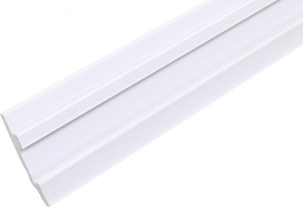 Плінтус білий King Floor JC343-W1 білий 2000x80x15,5 мм 