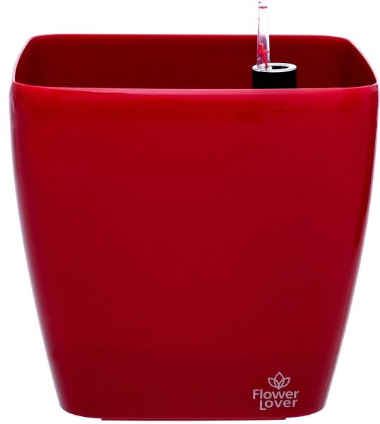 Горшок пластиковый Plastkon Flower Lover Quadrato квадратный 37л красный 