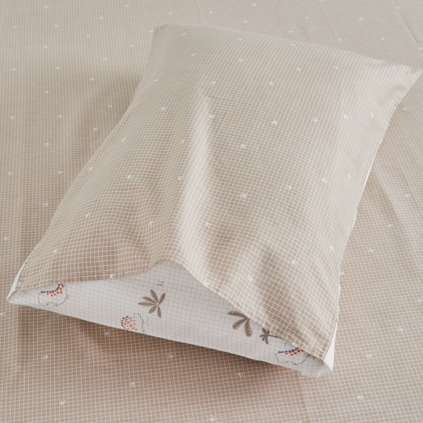 Комплект постельного белья Palms 1,5 бежево-белый La Nuit 