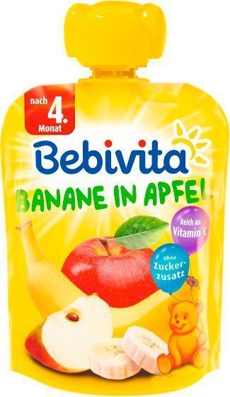 Пюре Bebivita Банан-яблоко 90 г 4018852018360 