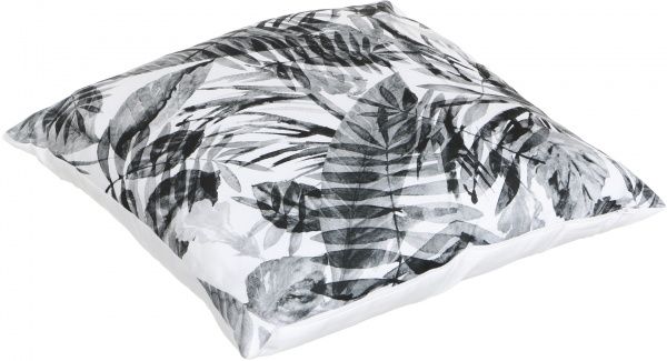 Подушка декоративная с принтом листьев 45х45 см