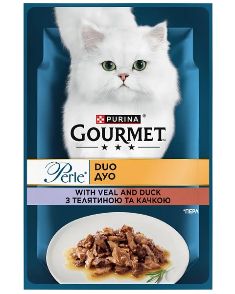 Корм Gourmet Perle мини филе в подливе с говядиной и уткой 85 г