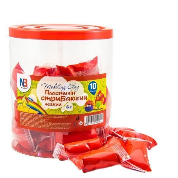 Пластилін легкий стрибаючий 6 г, червоний Nota Bene