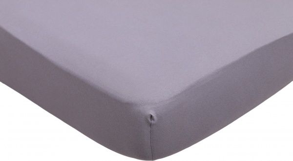 Простынь на резинке трикотажное 180x200 см светло-серый Home Line 