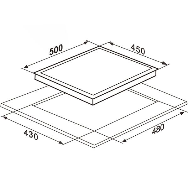 Варильна поверхня газова Interline TQ 8540 BK