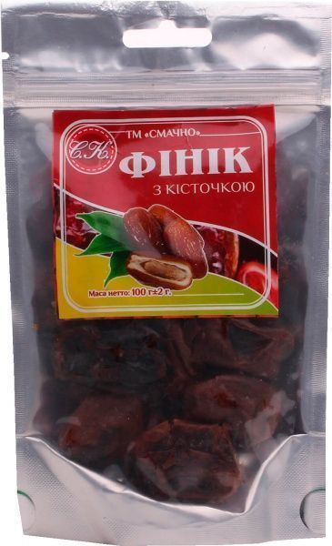 Фініки Смачно з кісточкою 100 г 4822409720251