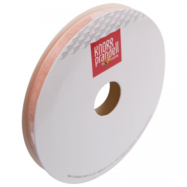 Стрічка декоративна Knorr Prandell органза 0,6 см 10 м абрикосовий 