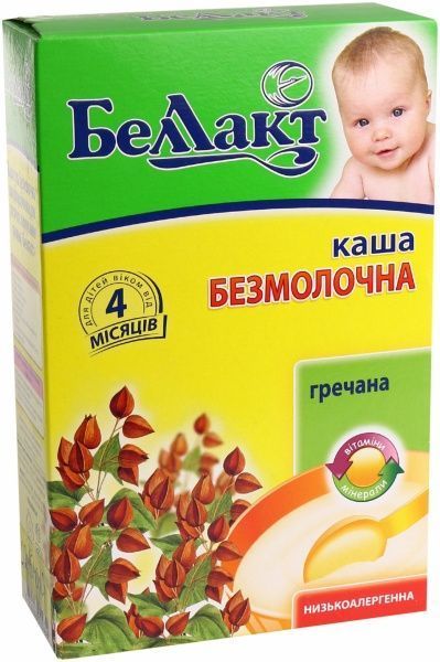 Каша безмолочная Беллакт от 4 месяцев гречана 4810263025339 250 г 