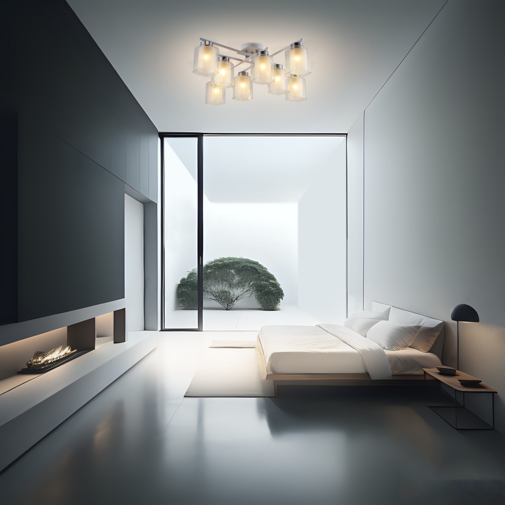 Люстра Miorro Fortuna металл/стекло 8x40 Вт E27 хром 51-311-003