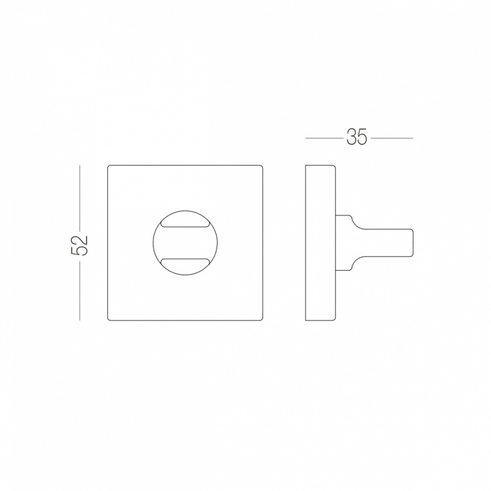 Ручка на розетці Linde A-2026 WC MA з накладкою під WC санвузловий матовий антрацит