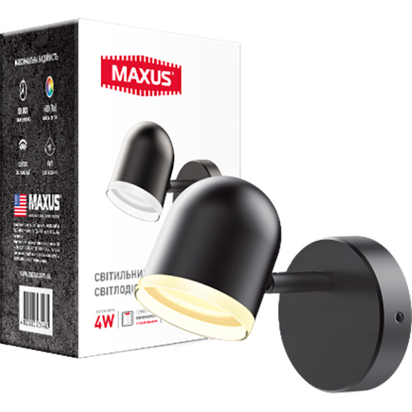 Спот Maxus Spot Light MSL-01C 1x4 Вт черный 