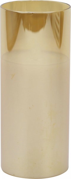 Свічник із LED свічкою 7,5х17,5 см золотий D1764 