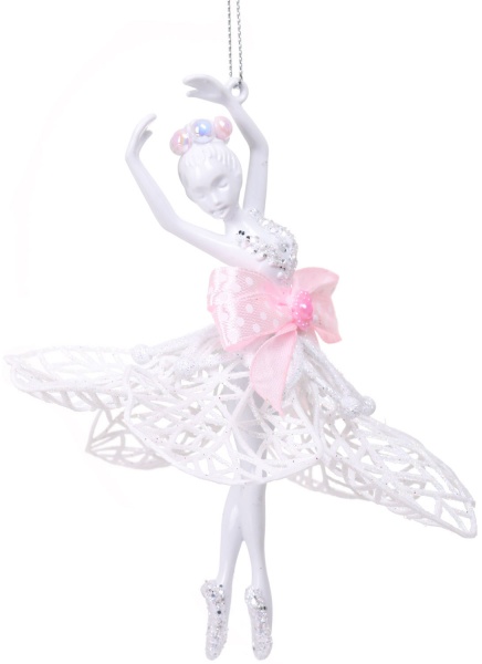 Подвеска Балерина декор Элит 9х12х3 см розовый